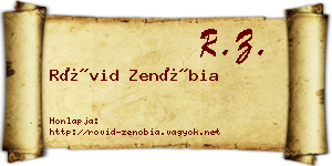 Rövid Zenóbia névjegykártya